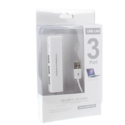 Acheter Wewoo Réseau USB de 1 port avec le hub USB de 3 ports à la carte d'adaptateur de LAN Ethernet femelle RJ45