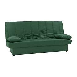 Avis Banquette clic clac 3 places - Tissu 100% coton Vert - Style Contemporain - L 190 x P92 cm - MILA