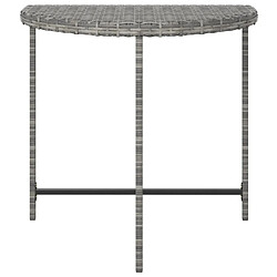 Avis vidaXL Table de jardin Gris 80x50x75 cm Résine tressée