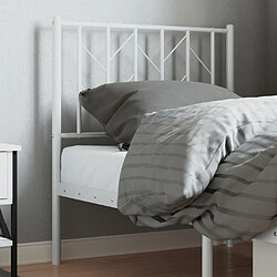 Maison Chic Tête de lit moderne pour chambre - Décoration de lit métal blanc 75 cm -MN52828