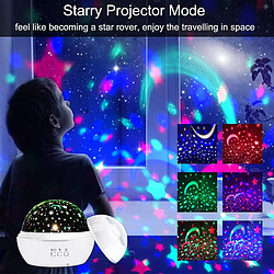 Acheter Universal Projecteur Sky Dance, lumière de nuit à LED, lumière nocturne pour bébés, projecteur à vagues, projecteur à étoiles, rotation à 360 °, décoration/enfant/adulte/chambre en 8 couleurs, (rotation, avec)