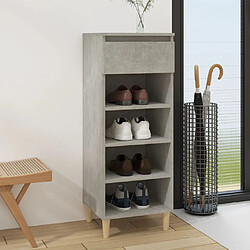 vidaXL Armoire à chaussures Gris béton 40x36x105 cm Bois d'ingénierie 