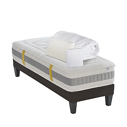 Bellecour Pack Grand Hôtel Pack Prêt à dormir GRAND HOTEL 90x190 cm | Matelas Mémoire de forme + Sommier + Accessoires