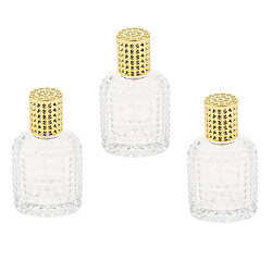 3 x bouteilles d'ananas en verre avec parfum or 50ml bouteille de parfum rechargeable Bouteille