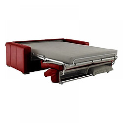 Avis Inside 75 Canapé EXPRESS MELBOURNE couchage 120 cm matelas 18 cm velours rouge