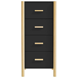 Maison Chic Buffet,Meuble de Rangement,commode pour salon,Cuisine Noir 42x38x90 cm Bois d'ingénierie -MN74870 pas cher