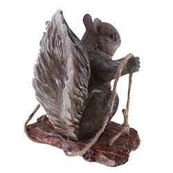 résine simulation swing animal figurine jardin ornement décor gris écureuil pas cher