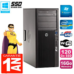 PC HP WorkStation Z210 Tour Xeon E3-1240 RAM 16Go SSD 120Go Graveur DVD Wifi W7 · Occasion 