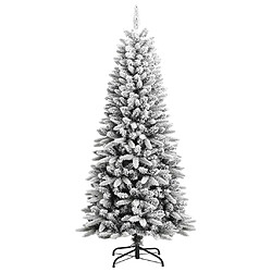 vidaXL Sapin de Noël artificiel avec neige floquée 150 cm PVC et PE