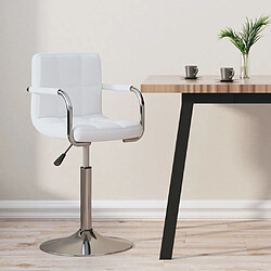 vidaXL Tabouret de bar Blanc Similicuir 