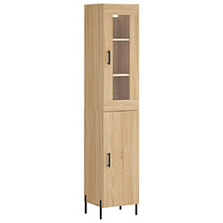 vidaXL Buffet haut Chêne sonoma 34,5x34x180 cm Bois d'ingénierie