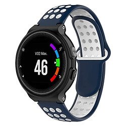 Wewoo Bracelet pour montre connectée Dragonne sport en silicone bicolore Garmin Forerunner 220 / Approach S5 / S20 blanc bleu 