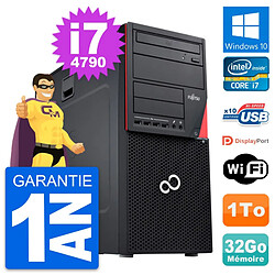 PC Tour Fujitsu Esprimo P720 Intel i7-4790 RAM 32Go Disque 1To Windows 10 Wifi · Occasion 