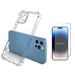 Kit Étui SuperProtectAnti-Shock + Film Verre Trempé ClearGlass Phonecare pour Apple iPhone 15 Plus - Transparent 