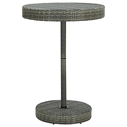 vidaXL Table de jardin Gris 75,5x106 cm Résine tressée