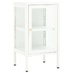 Maison Chic Buffet,Meuble de Rangement,commode pour salon,Cuisine 38x35x70 cm Métal et verre -MN52913