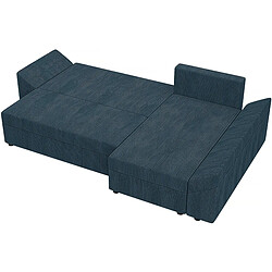 Acheter Palozi Sofa Canapé d'angle convertible avec coffre Vaugirard en velours côtelé - 3 places - Bleu