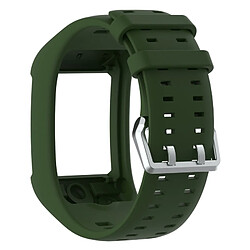 Wewoo Bracelet pour montre connectée Dragonne Sport en silicone POLAR M600 Vert armée