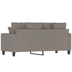 Acheter vidaXL Canapé à 2 places Taupe 140 cm Tissu