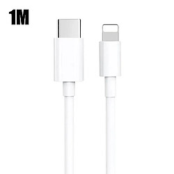 Universal Chargeur iPhone Apple 11/12/13 Adaptateur d'alimentation USB-C 20W + 1M Cable Eu Plug