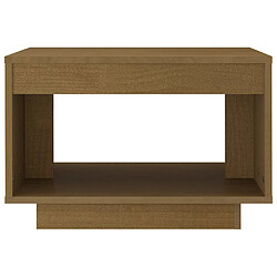 Avis vidaXL Table basse marron miel 50x50x33,5 cm bois de pin massif