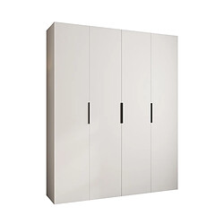 Abiks Meble Armoire à portes battantes Como 4 245,5/200/40 4 portes (blanc/noir)