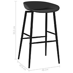 Acheter vidaXL Chaises de bar lot de 2 noir