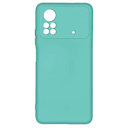 Avizar Coque Xiaomi Poco X4 Pro 5G Silicone Semi-rigide Soft-touch Fine turquoise