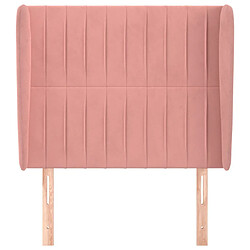 Avis Maison Chic Tête de lit scandinave avec oreilles,meuble de chambre Rose 83x23x118/128 cm Velours -MN81049