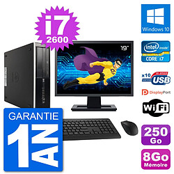 PC HP Compaq 6200 Pro SFF Ecran 19" i7-2600 RAM 8Go Disque 250Go Windows 10 Wifi · Occasion 