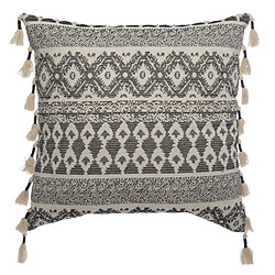 Atmosphera, Createur D'Interieur Coussin Rituality carré déhoussable - 60x60cm - Noir et Blanc