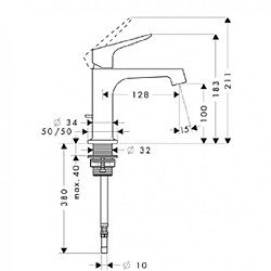 Hansgrohe Mitigeur lavabo CITTERIO M 34010