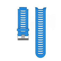 Wewoo Bracelet pour montre connectée Dragonne en silicone de couleur solide Garmin Forerunner 910XT bleu