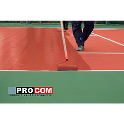 Avis PRO COM Peinture tennis, peinture terrain de sport, rénovation et protection de terrain sportif PROCOM-10 litres-Vert tennis (RAL 130 40 30)