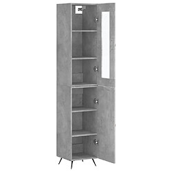 Acheter Maison Chic Buffet,Meuble de Rangement,commode pour salon,Cuisine Gris béton 34,5x34x180 cm Bois d'ingénierie -MN99584