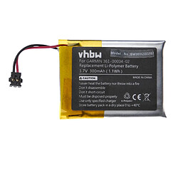 vhbw Li-Polymère batterie 300mAh (3.7V) pour smartwatch montre bracelet fitness comme Garmin 361-00034-02 