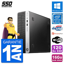 PC HP ProDesk 400 G4 SFF Intel Pentium G4400 RAM 16Go SSD 120Go Windows 10 Wifi · Occasion 