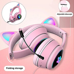 Universal Casque gaming filaire casque casque pour ordinateur casque rose avec micro anti bruit @ pas cher