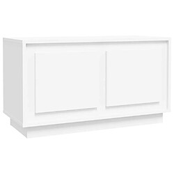 Maison Chic Meuble TV scandinave - Banc TV pour salon blanc 80x35x45 cm bois d'ingénierie -MN54968