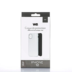 Avis WE Coque de protection GLASS APPLE IPHONE 12 Blanc: Effet vernis contour mat anti-chocs anti-rayures - rigide