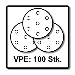 Festool STF D225/128 Disques abrasifs Granat P240 - 225 mm pour ponçeuse à bras PLANEX - 100 pcs. (205663) 