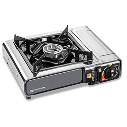 Réchaud à gaz NOMADE KEMPER INOX 2200W Allumage piezo Double système de sécurité Mallette 