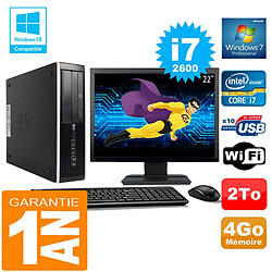 PC HP Compaq 8300 SFF Core I7-2600 Ram 4Go Disque 2 To Wifi W7 Ecran 22" - Occasion