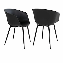 House Nordic 4 Fauteuils de jardin noir RODA 