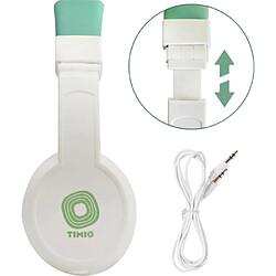 Acheter Timi TMH-01 Casque Audio Filaire Stéréo Limitation Du Volume Plastique Blanc