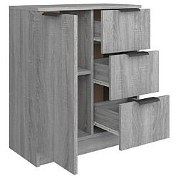 Maison Chic Buffet,Meuble de Rangement,commode pour salon,Cuisine Sonoma gris 60x30x70 cm Bois d'ingénierie -MN12272 pas cher