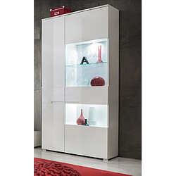 Dusine Armoire Vitrine LED bibliothèque 90 cm commode SENCIA