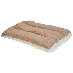 Beliani Lit pour chien en velours beige 60 x 45 cm ERGANI