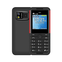 Mini Téléphone Portable Triple SIM Bluetooth FM Batterie Longue Durée 600mAh Black Red YONIS 