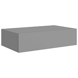 vidaXL Étagère à tiroir murale gris 40x23,5x10 cm MDF